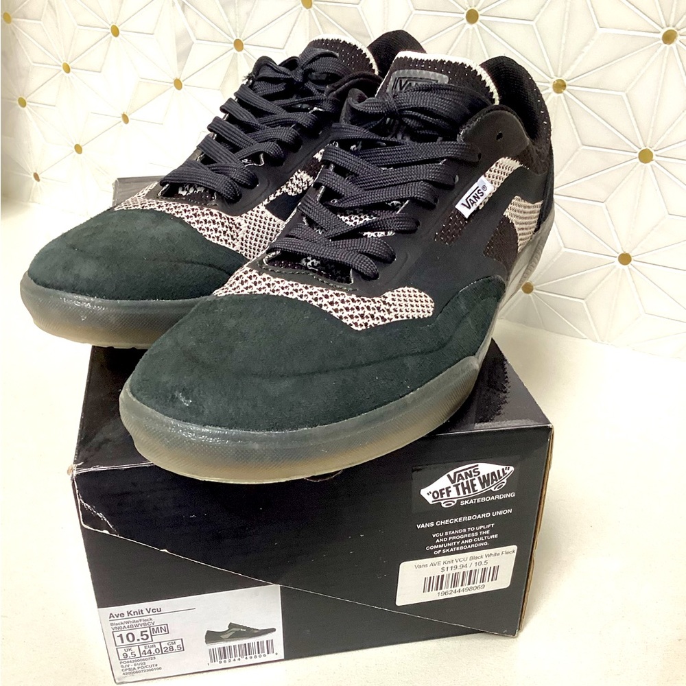 Vans Black AVE knit VCU skate shoe. Sz 10.5 NWT